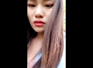 Japanese webcam woman LiuTing inhale..