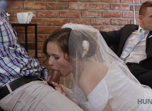 HUNT4K. Adorable teenager bride gets