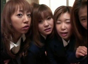 4 asian college girls contest for